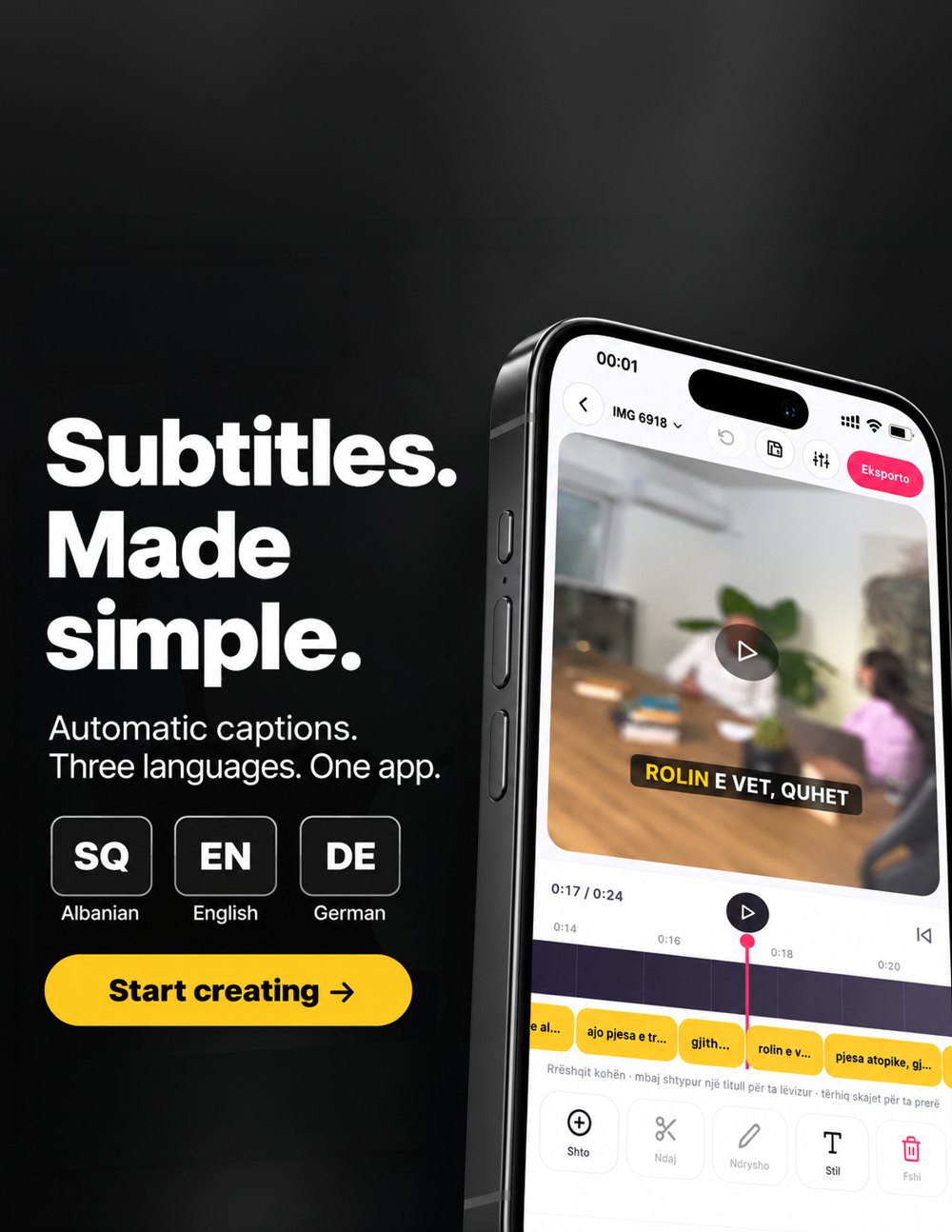 Titro — Subtitles, made simple