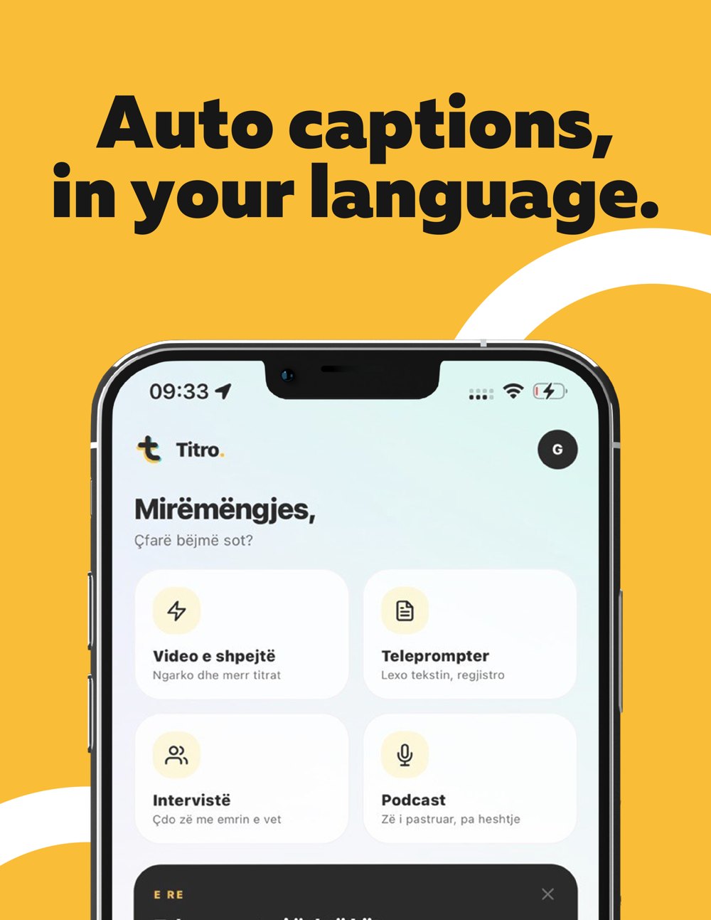 Titro — Auto captions