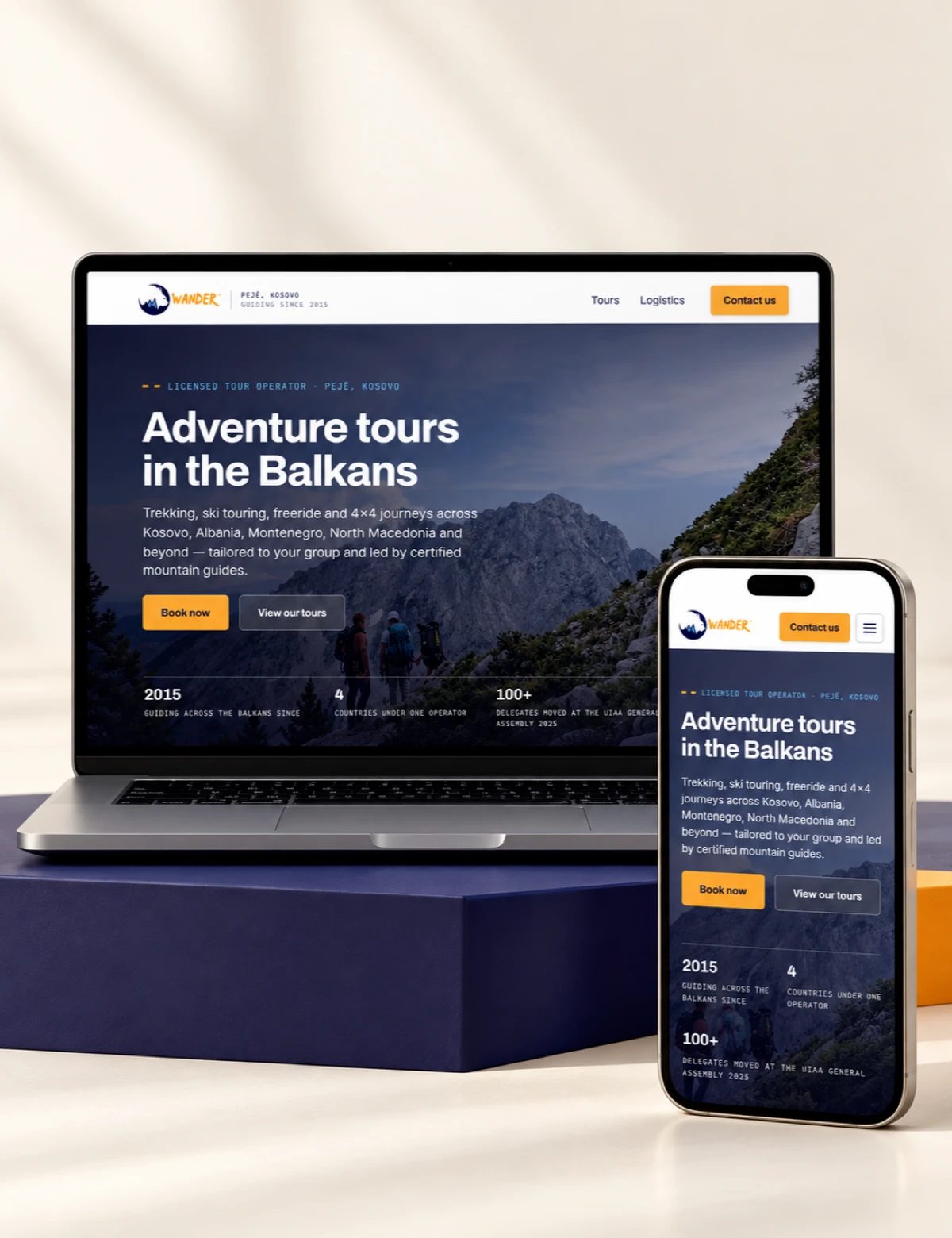 Wander Balkans — Desktop and mobile